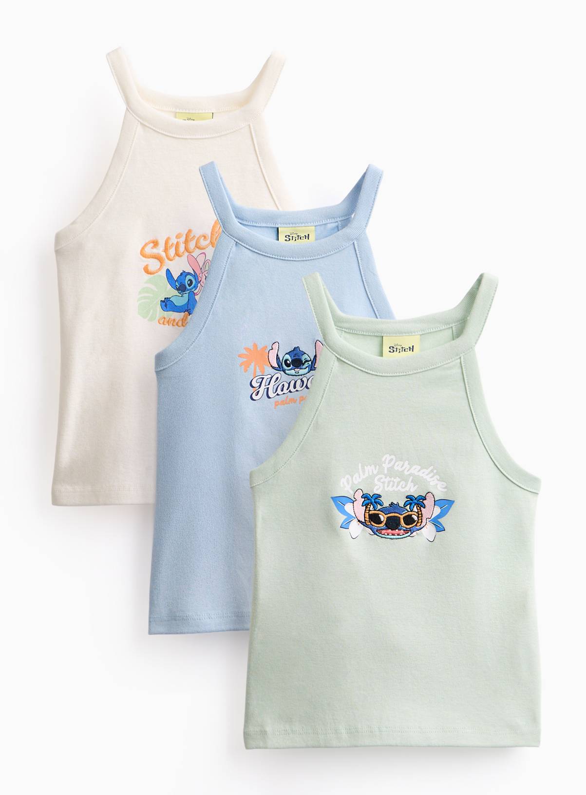 Lilo & Stitch Graphic Vests 3 Pack 7 years - Image 1